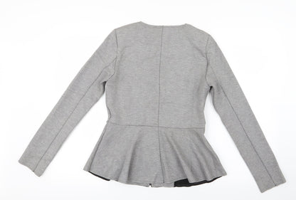 Preloved Topshop Womens Grey   Jacket  Size 10 - Back
