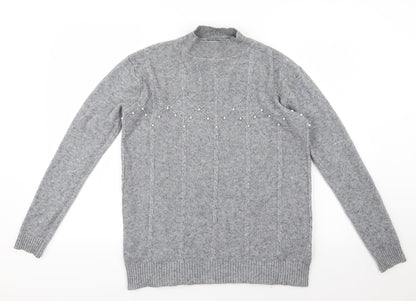 Preloved LIN.H.H. Womens Grey  Knit Pullover Jumper Size M - Front