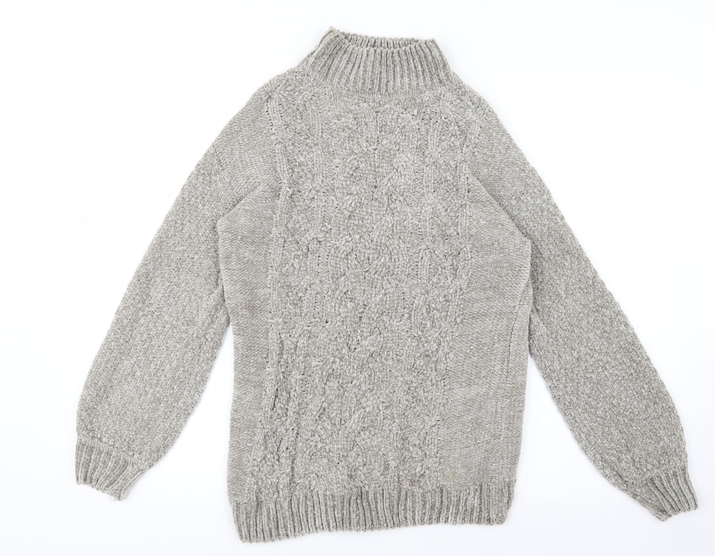 Primark Womens Grey  Knit Pullover Jumper Size 4