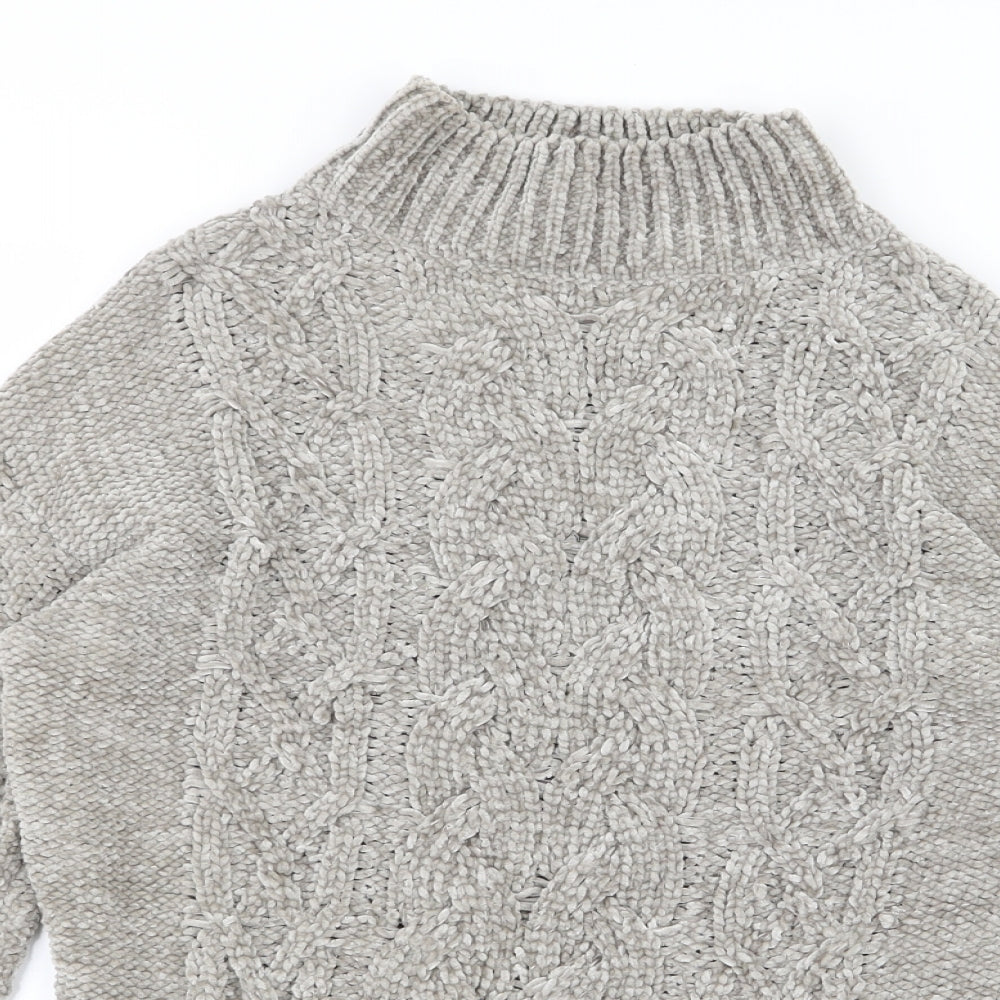 Primark Womens Grey  Knit Pullover Jumper Size 4