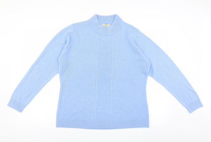 Preloved First Avenue Womens Blue   Pullover Jumper Size L - Front