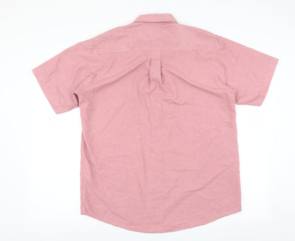 Preloved Cotton Traders Mens Pink    Button-Up Size M - Back