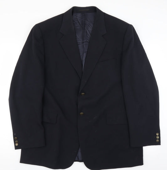Preworn Mens Blue   Jacket Suit Jacket Size 46