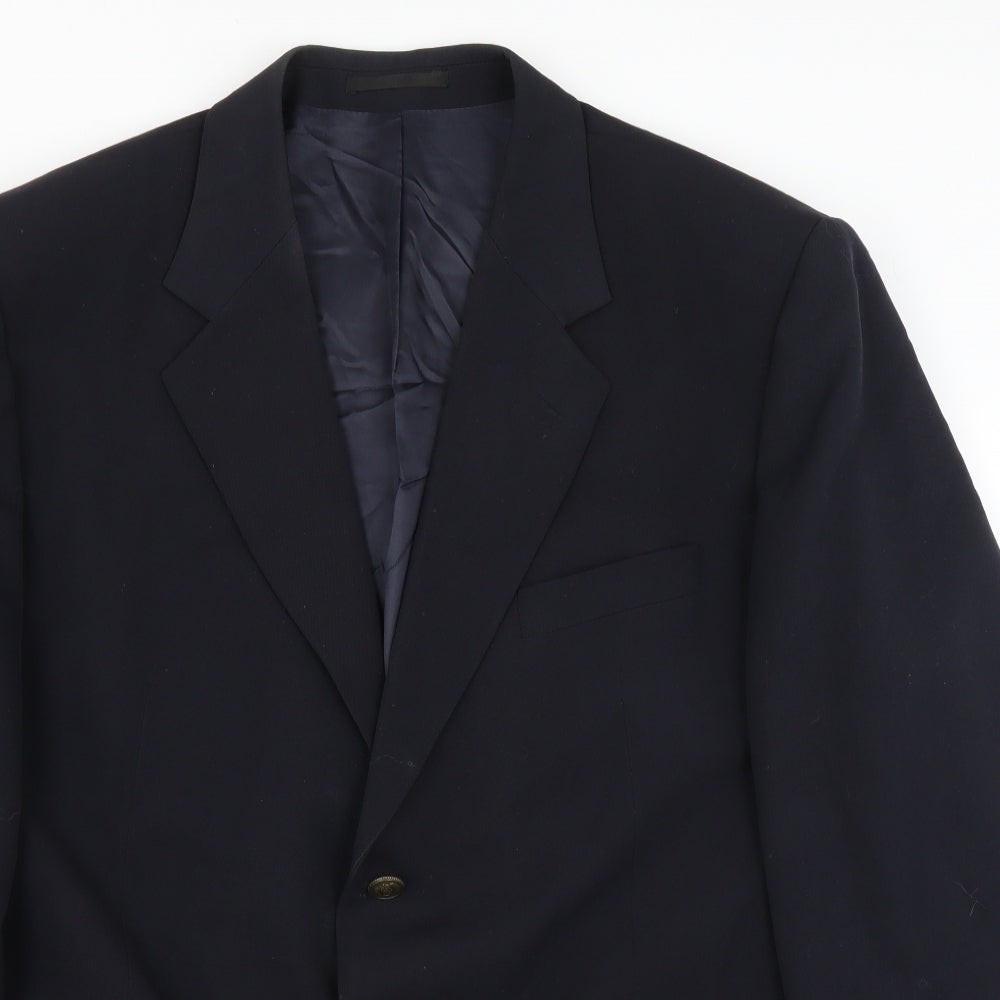 Preworn Mens Blue   Jacket Suit Jacket Size 46