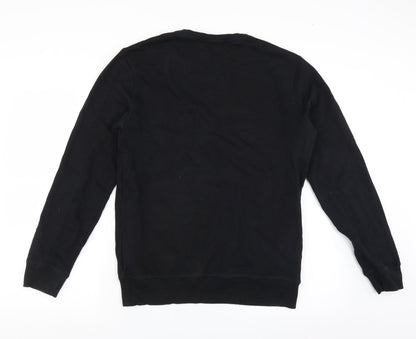 Preloved NEXT Mens Black   Pullover Sweatshirt Size M  - if lost return to babe - Back
