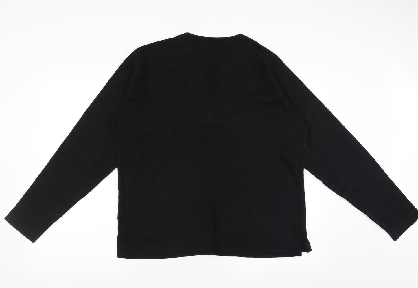 DNLK jeans Womens Black   Basic T-Shirt Size M  - embroidered neckline