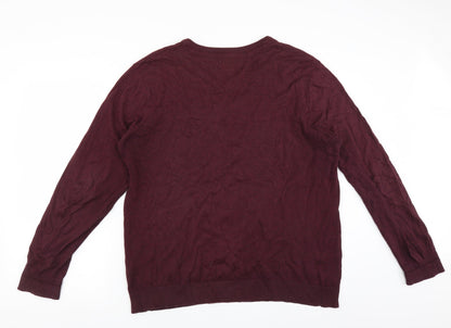 Preloved George Mens Purple   Pullover Jumper Size XL  - burgundy - Back