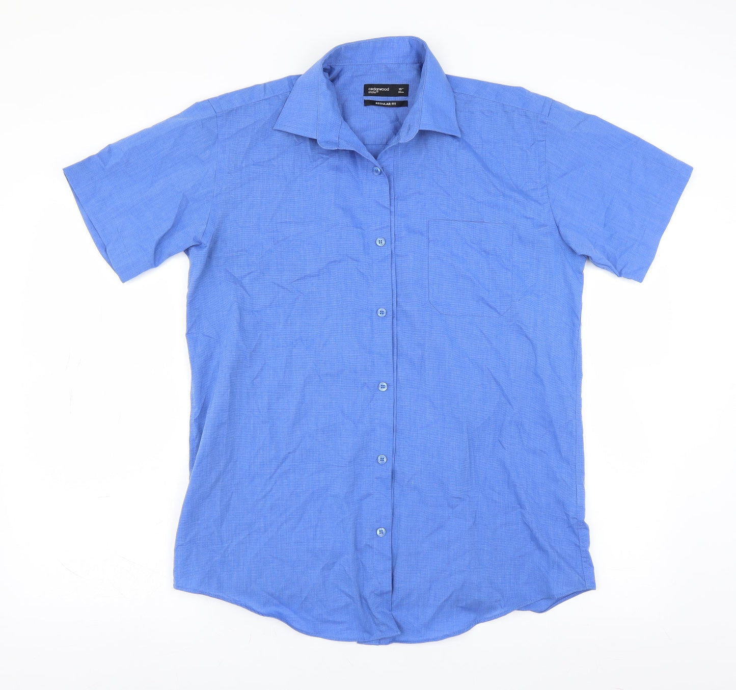 Cedar Wood State Mens Blue    Button-Up Size 15