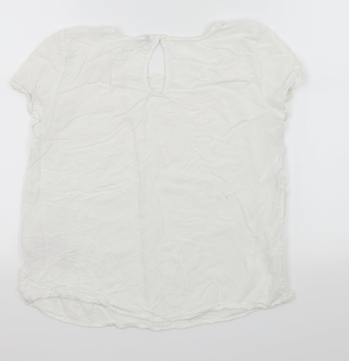 Only Womens White   Basic T-Shirt Size 10