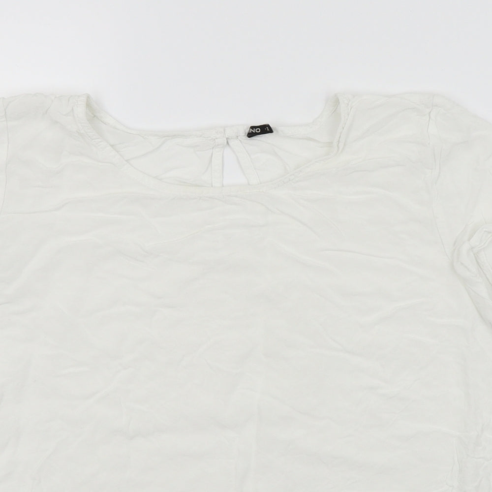 Only Womens White   Basic T-Shirt Size 10
