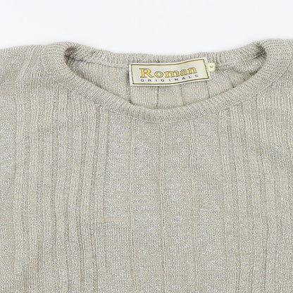 Preloved Roman Originals Womens Gold   Basic T-Shirt Size M - Detail