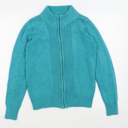 Preloved EWM Womens Blue   Full Zip Jumper Size 10 - Front