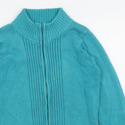 Preloved EWM Womens Blue   Full Zip Jumper Size 10 - Detail