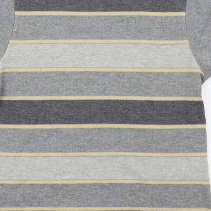 Preloved Basler Womens Grey Striped  Basic T-Shirt Size 10 - Label