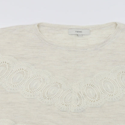 Preloved NEXT  Womens Ivory   Pullover Jumper Size 14 - Detail
