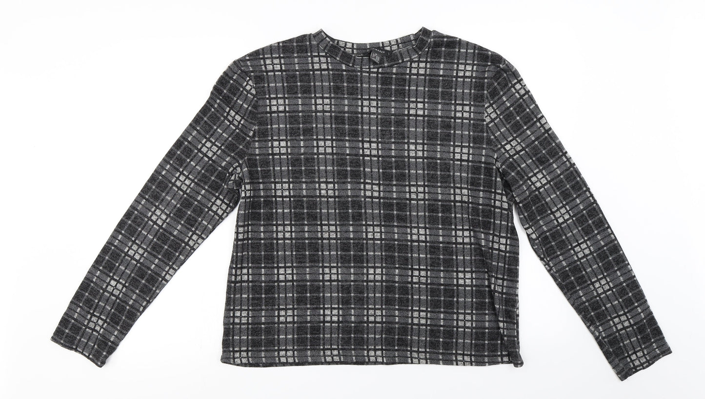 Primark  Womens Black Check  Pullover Jumper Size XL