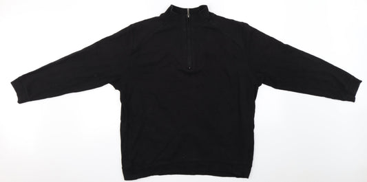Kirkland  Mens Black   Henley Jumper Size L  - bamburgh castle