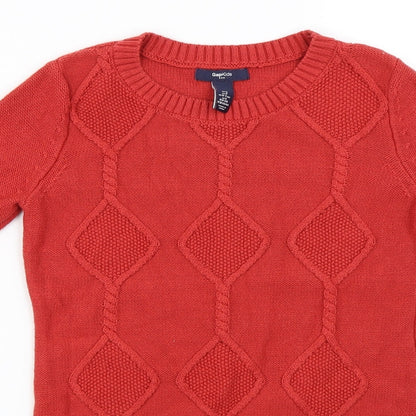 Preloved Gap  Girls Red   Pullover Jumper Size 5-6 Years - Detail
