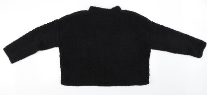 Preloved New Look  Womens Black   Henley Jumper Size L - Back