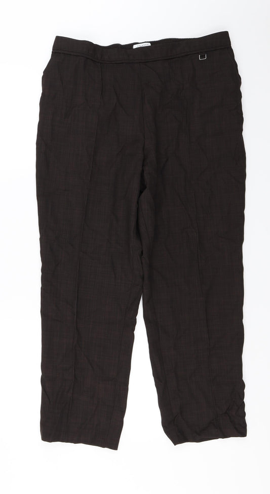 Marks and Spencer  Womens Brown   Trousers  Size 16 L26 in