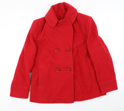Preloved Kesta London  Womens Red   Jacket Coat Size 16 - Front