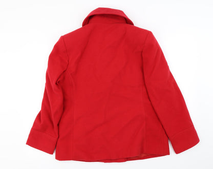 Preloved Kesta London  Womens Red   Jacket Coat Size 16 - Back