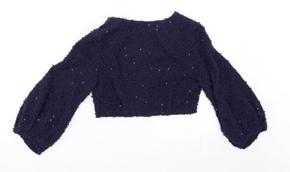 Preloved Pres De Moi Womens Blue   Cardigan Jumper Size S - Back