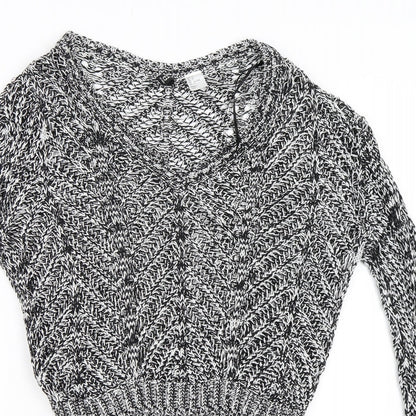 Preloved H&M Womens Black   Pullover Jumper Size 34 - Detail