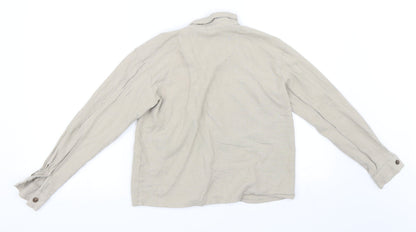 Preloved Nasty Gal Womens Beige   Basic Button-Up Size 8 - Back