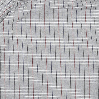 Preloved Preworn Mens Grey Check   Button-Up Size XL - Label