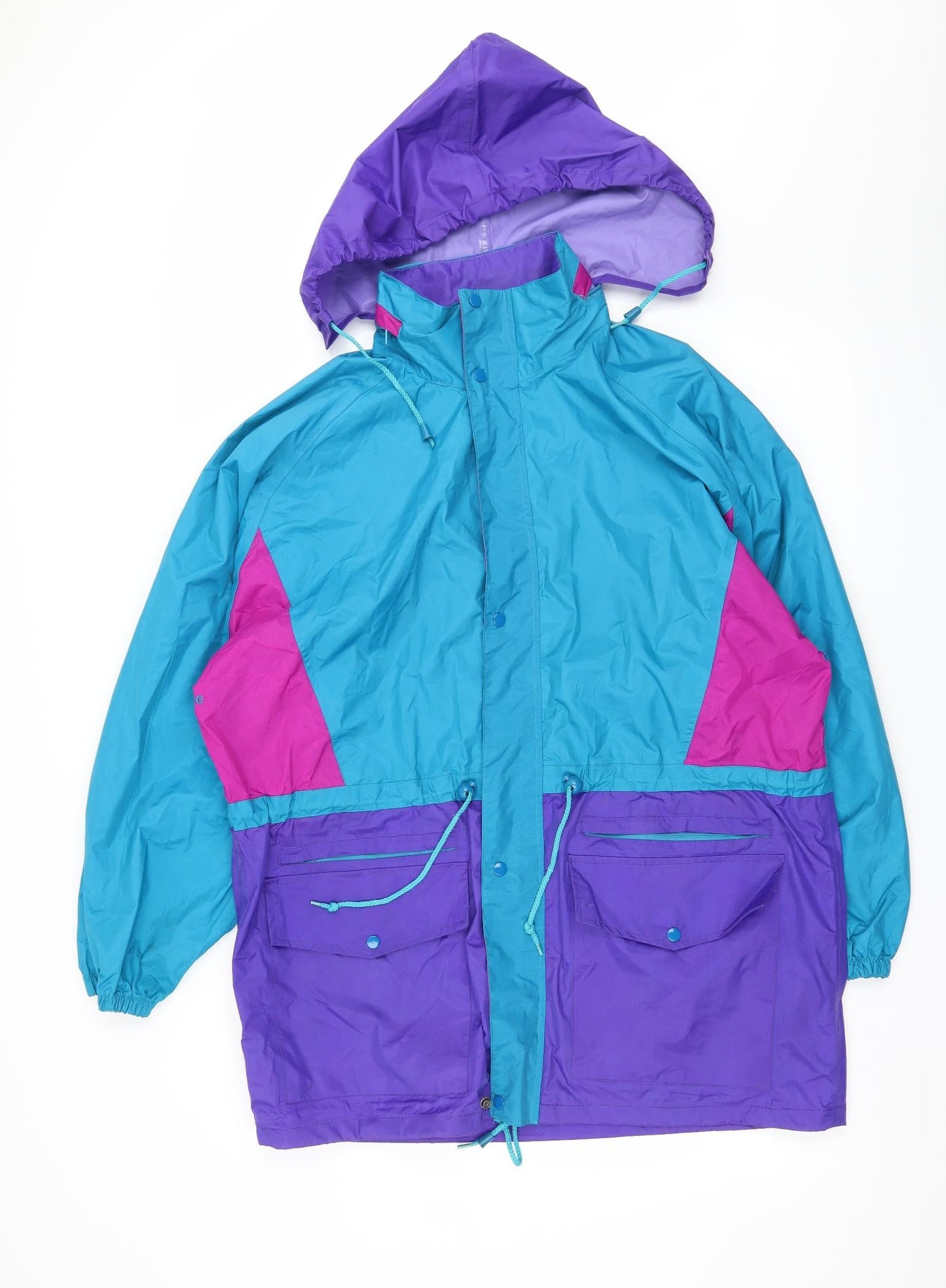 Sporting Life Mens Blue Geometric  Rain Coat Coat Size S