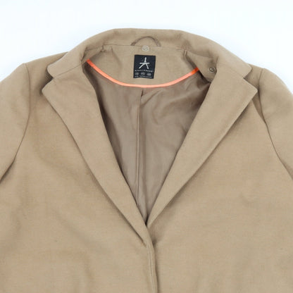 Preloved Atmopshere Womens Brown   Overcoat Coat Size 14 - Detail