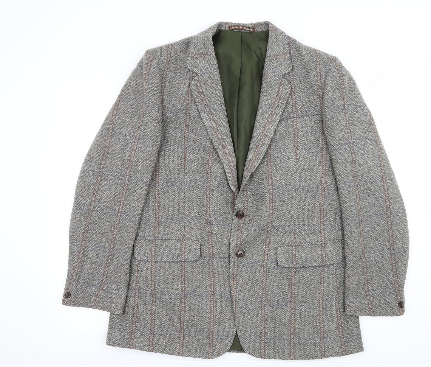 Coes Mens Grey Striped  Jacket Blazer Size L