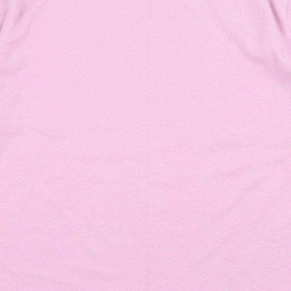 Poppy Womens Purple  Jersey Basic T-Shirt Size 14