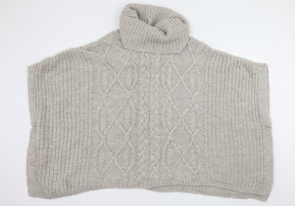 Preloved George Womens Grey  Knit Pullover Jumper Size M - Front