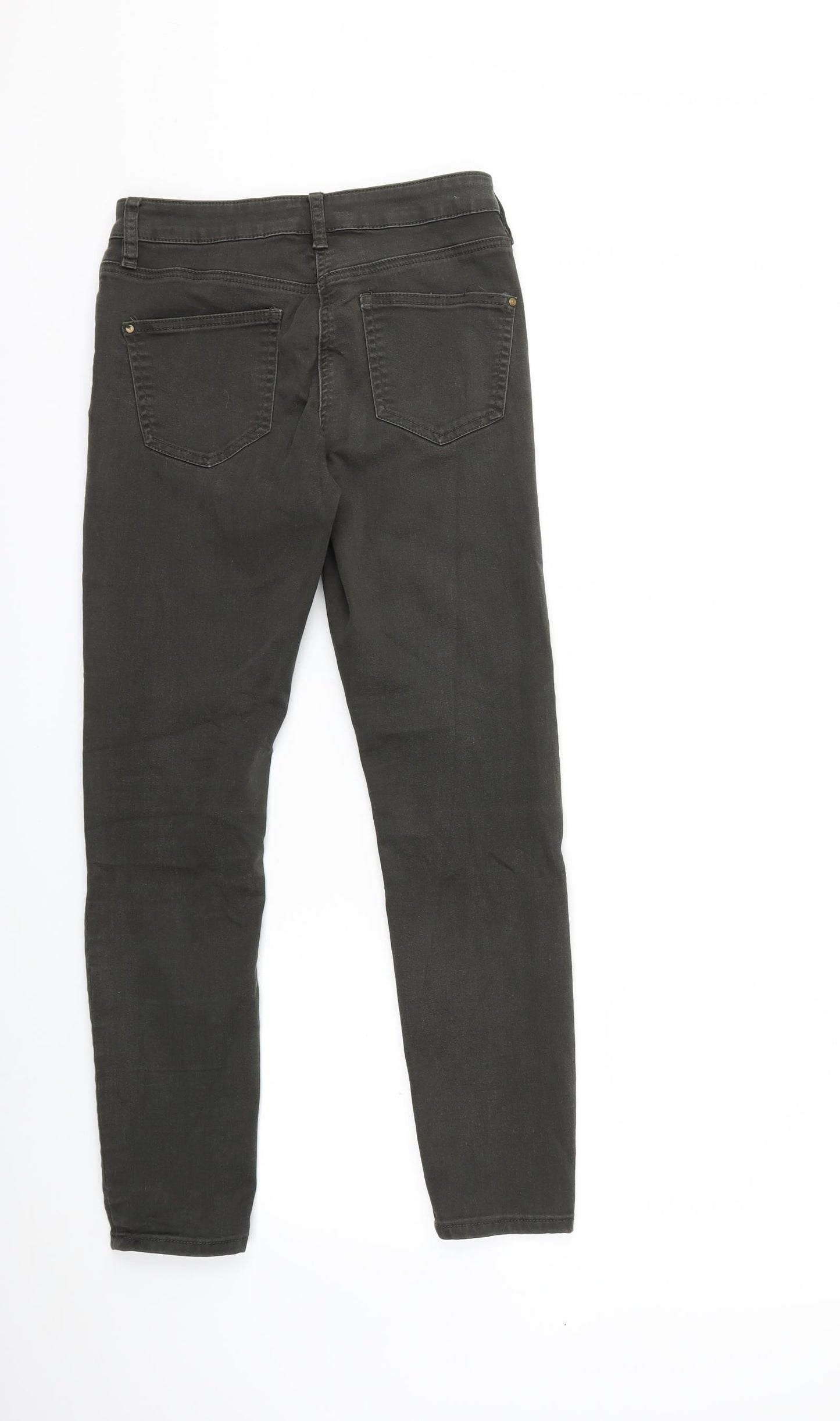 Preworn Womens Green  Denim Skinny Jeans Size 8 L26 in