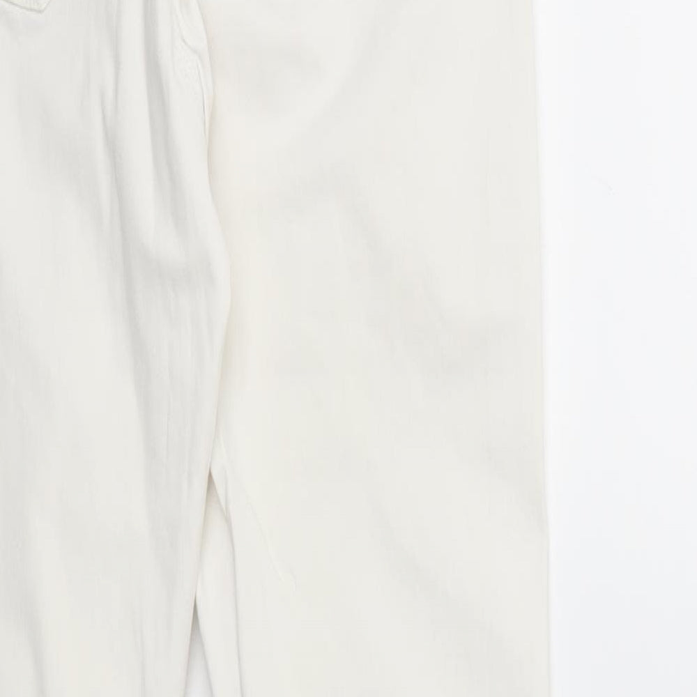 Denim & Co. Womens White  Denim Skinny Jeans Size 14 L30 in