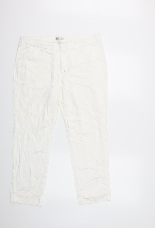 KappAhI Womens White   Trousers  Size 18 L27 in