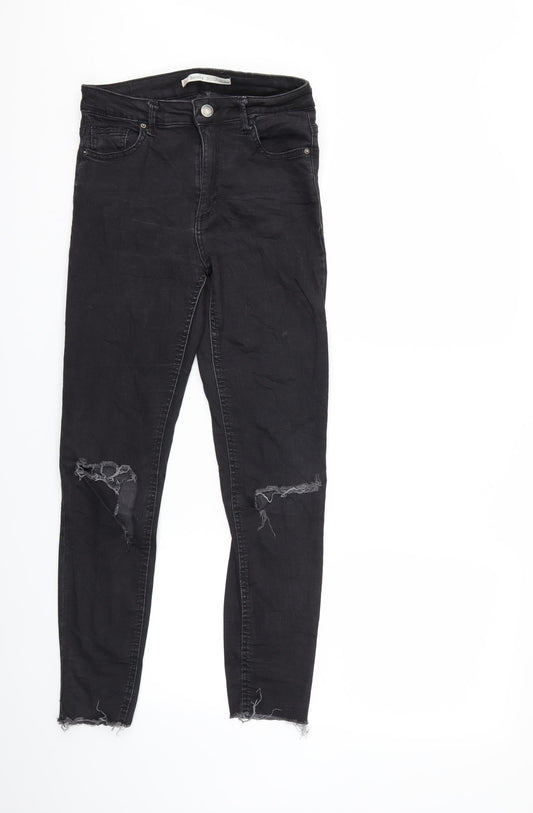 Bershka Womens Blue  Denim Skinny Jeans Size 10 L28 in