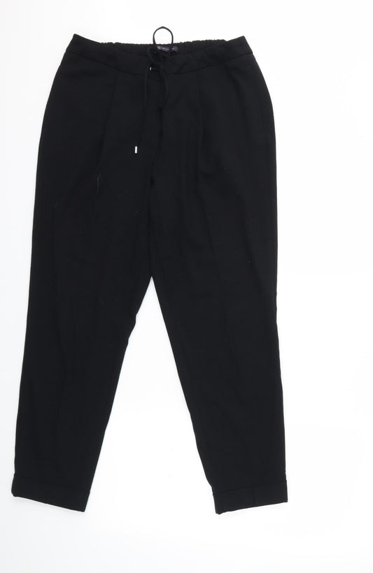 Marks and Spencer Womens Black   Trousers  Size 14 L26 in