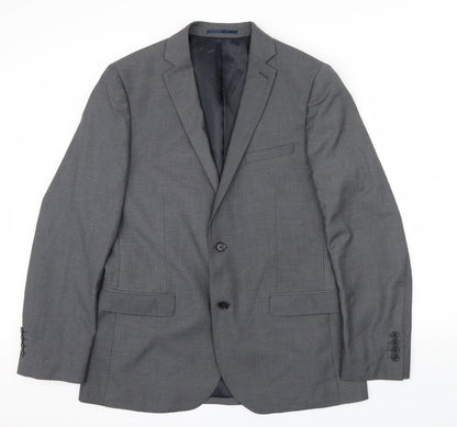 Preloved George Mens Grey   Jacket Blazer Size 42 - Front