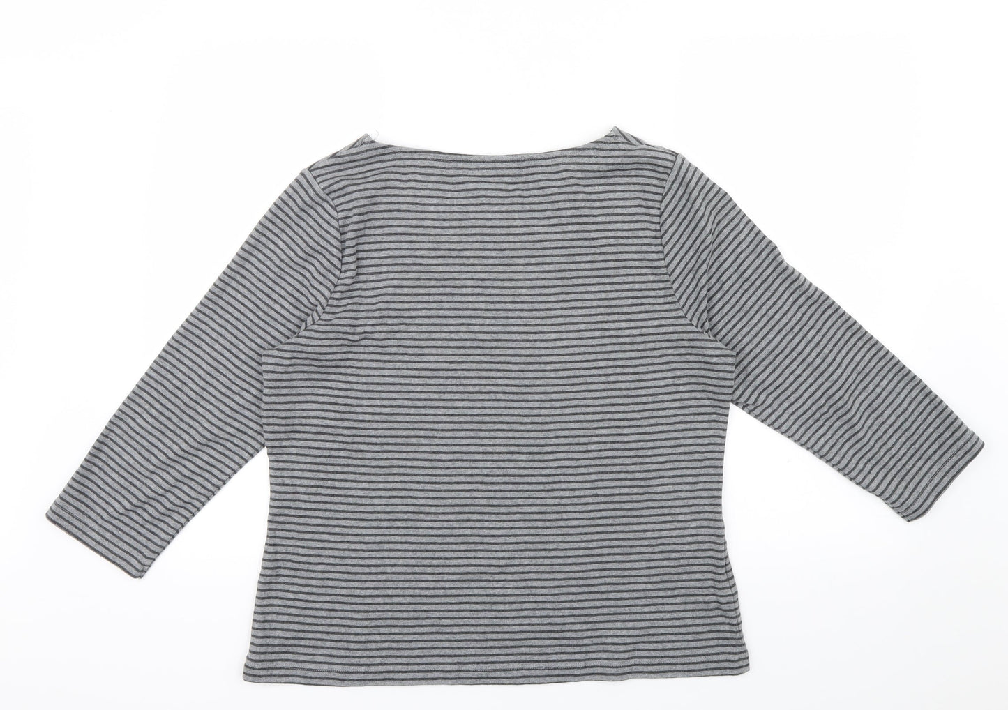 CG Womens Green Striped  Pullover Jumper Size L