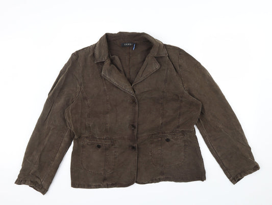 Femme Womens Brown   Jacket  Size 18