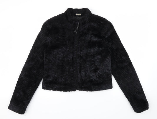 Tammy Girls Black Colourblock  Anorak Coat