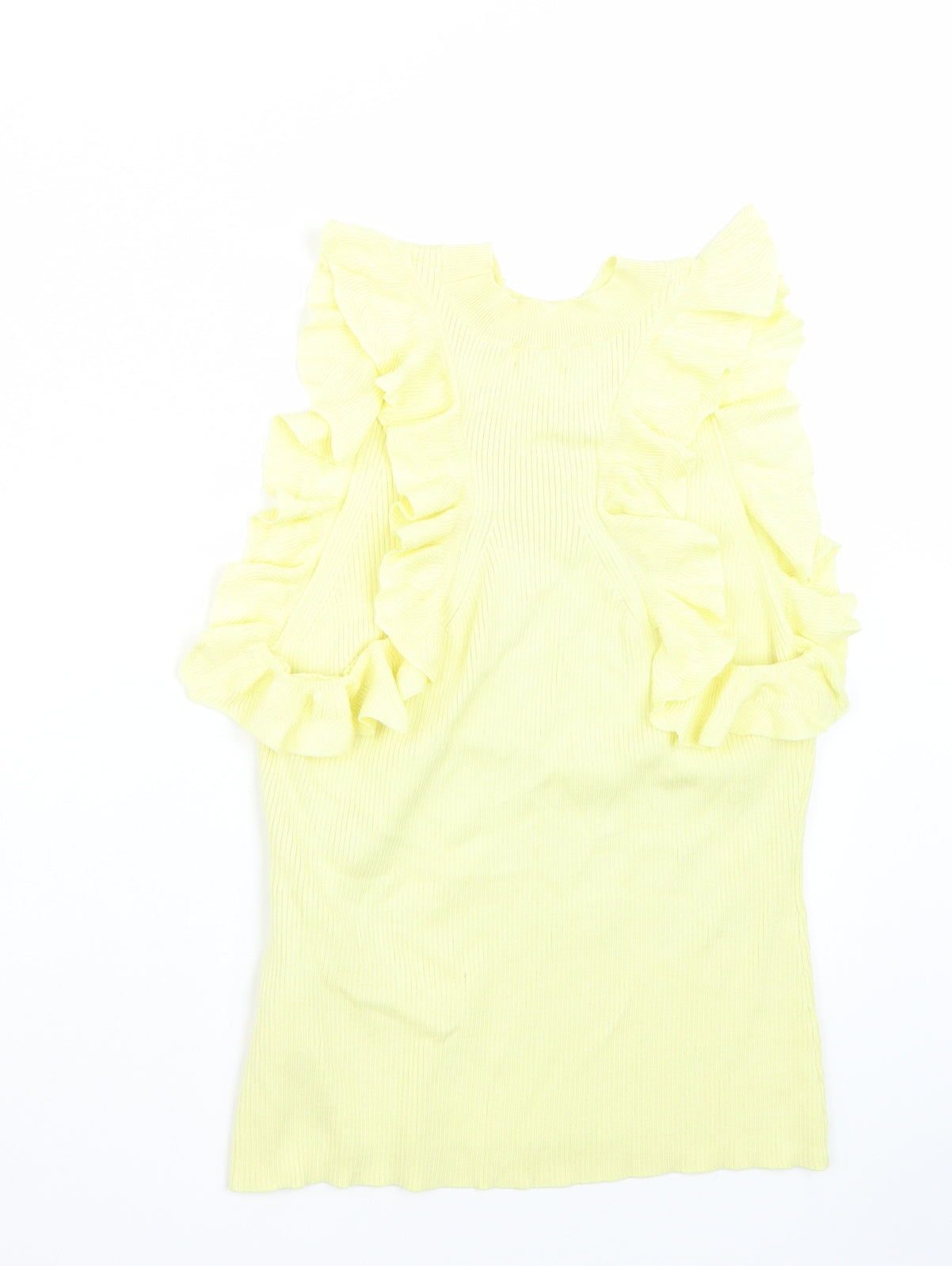 H&M Womens Yellow   Basic T-Shirt Size M