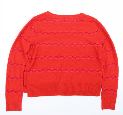 Preloved Topshop Womens Red   Pullover Jumper Size 12 - Back