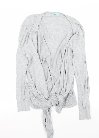 Preloved TU Womens Grey   Cardigan Jumper Size 12 - Front