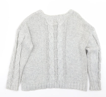 Preloved George Womens Grey   Pullover Jumper Size 16 - Back