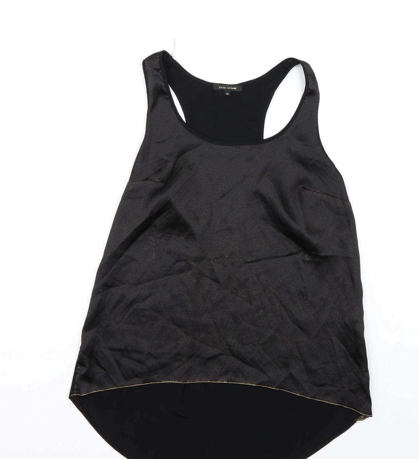 River Island Womens Black   Basic T-Shirt Size 10