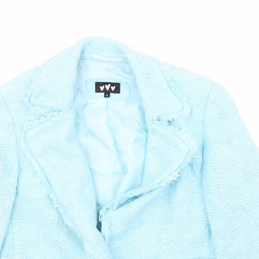 Per Una Womens Blue   Jacket Coat Size 12